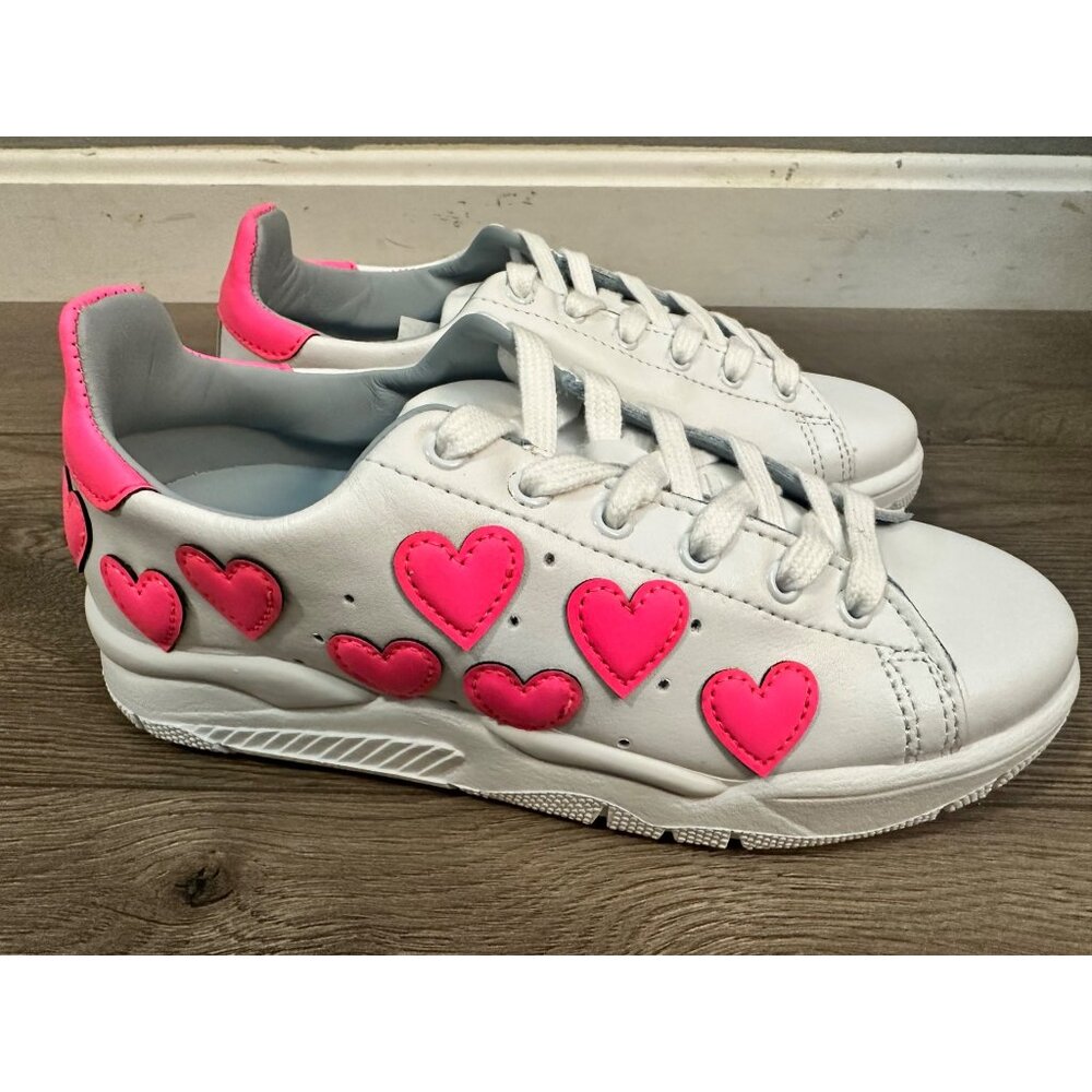 Chiara Ferragni Pink hearts shoes  sneakers Size 36 Italy US 6 / 6.5 - Picture 2 of 14